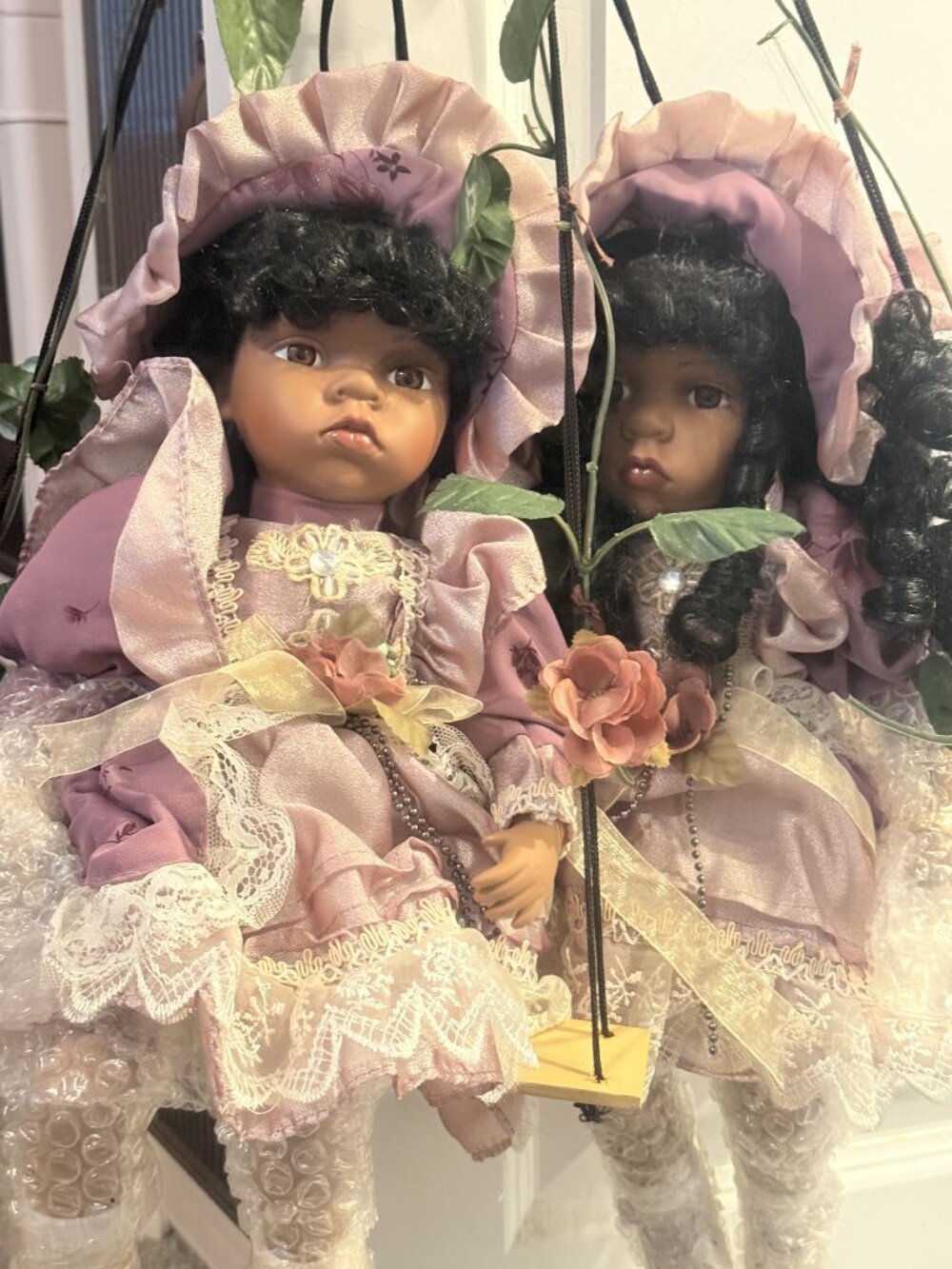 Twin Vintage Porcelain Dolls by Cathay Depot Collection - Swing (1 of 2000 pcs)